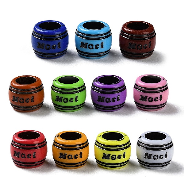 PandaHall Spray Printed Opaque Acrylic European Beads, Large Hole Beads, Rondelle, Mixed Color, 12x9.5mm, Hole: 6.5mm, about 1000pcs/500g..., Multicolor
PandaHall Spray Printed Opaque Acrylic European Beads, Large Hole Beads, Rondelle, Mixed Color, 12x9.5mm, Hole: 6.5mm, about 1000pcs/500g..., Multicolor