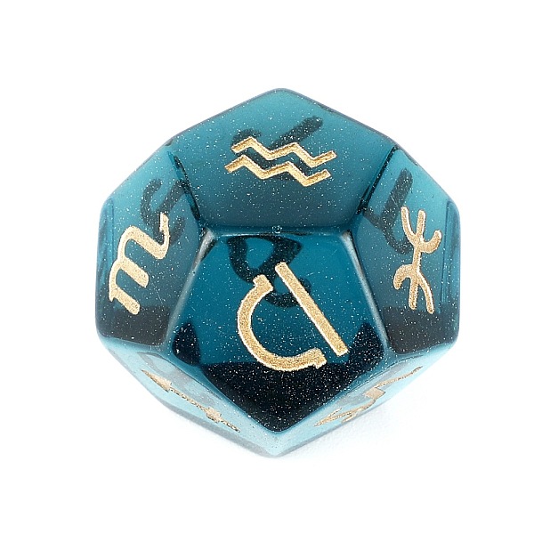 PandaHall Glass Classical 12-Sided Polyhedral Dice, Engrave Twelve Constellations Divination Game Toy, Dark Cyan, 20x20mm Glass Dice
PandaHall Glass Classical 12-Sided Polyhedral Dice, Engrave Twelve Constellations Divination Game Toy, Dark Cyan, 20x20mm Glass Dice