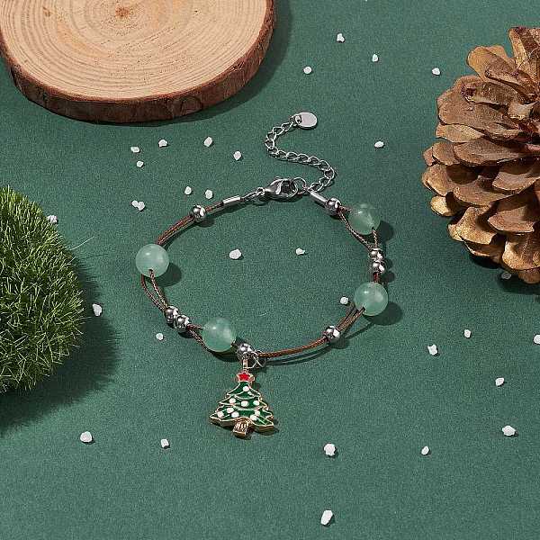 PandaHall Christmas Tree Enamel Charm Bracelet with Natural Green Aventurine Beaded, Gemstone Jewelry for Women, Green, 7-3/8 inch(18.7cm)...
PandaHall Christmas Tree Enamel Charm Bracelet with Natural Green Aventurine Beaded, Gemstone Jewelry for Women, Green, 7-3/8 inch(18.7cm)...