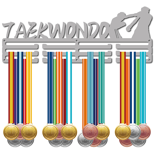 PandaHall Fashion Iron Medal Hanger Holder Display Wall Rack, 3 Lines, with Screws, Taekwondo Pattern, 150x400mm, Hole: 5mm Iron Sports
PandaHall Fashion Iron Medal Hanger Holder Display Wall Rack, 3 Lines, with Screws, Taekwondo Pattern, 150x400mm, Hole: 5mm Iron Sports