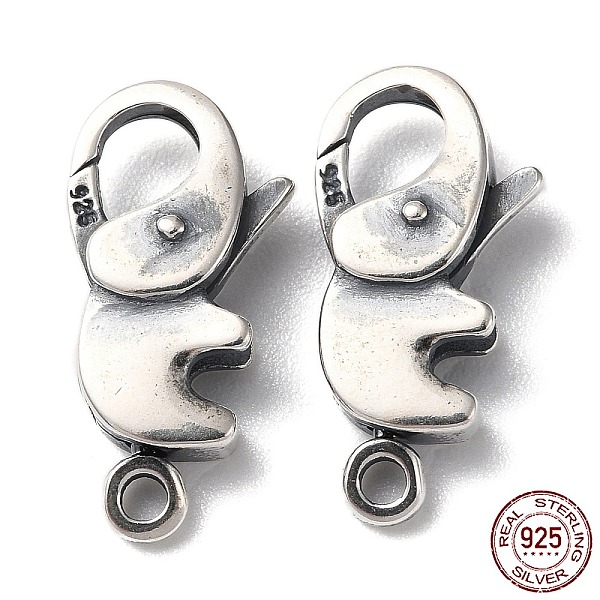 PandaHall 925 Thailand Sterling Silver Lobster Claw Clasps, Elephant, with 925 Stamp, Antique Silver, 20x10x5mm, Hole: 1.8mm Sterling Silver...
PandaHall 925 Thailand Sterling Silver Lobster Claw Clasps, Elephant, with 925 Stamp, Antique Silver, 20x10x5mm, Hole: 1.8mm Sterling Silver...