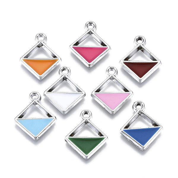 PandaHall UV Plating Acrylic Pendants, with Enamel, Platinum, Rhombus, Mixed Color, 20x16.5x2.5mm, Hole: 1.6mm, Diagonal Length: 20mm, Side..., Multicolor
PandaHall UV Plating Acrylic Pendants, with Enamel, Platinum, Rhombus, Mixed Color, 20x16.5x2.5mm, Hole: 1.6mm, Diagonal Length: 20mm, Side..., Multicolor