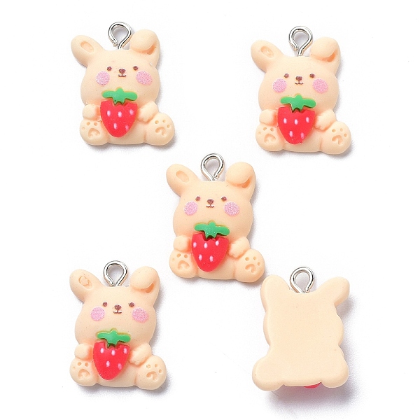 PandaHall Resin Pendants, with Iron Loop, Rabbit with Strawberry, Bisque, 21x18x7mm, Hole: 2mm Resin Rabbit Orange
PandaHall Resin Pendants, with Iron Loop, Rabbit with Strawberry, Bisque, 21x18x7mm, Hole: 2mm Resin Rabbit Orange