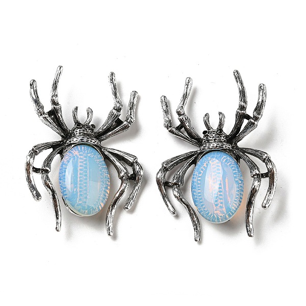PandaHall Dual-use Items Alloy Pave Jet Rhinestone Spider Brooch, with Opalite, Antique Silver, 57.5x41.5x12mm, Hole: 4.5x4mm Opalite Spider
PandaHall Dual-use Items Alloy Pave Jet Rhinestone Spider Brooch, with Opalite, Antique Silver, 57.5x41.5x12mm, Hole: 4.5x4mm Opalite Spider