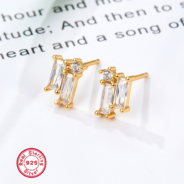 PandaHall Cubic Zirconia Rectangle Stud Earrings, Golden 925 Sterling Silver Post Earrings, with 925 Stamp, Clear, 8.5x5.8mm Cubic Zirconia...
PandaHall Cubic Zirconia Rectangle Stud Earrings, Golden 925 Sterling Silver Post Earrings, with 925 Stamp, Clear, 8.5x5.8mm Cubic Zirconia...