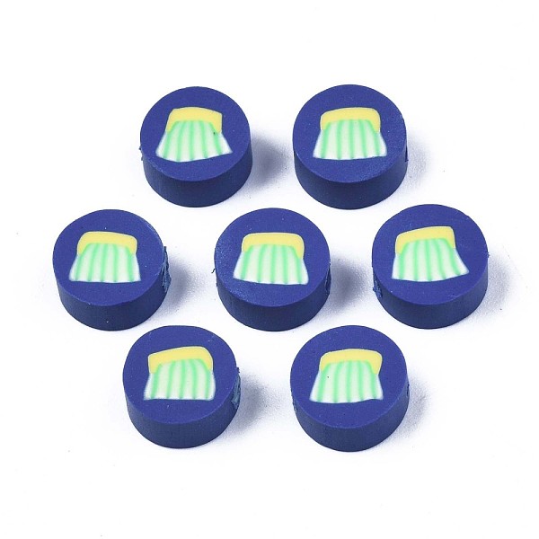 PandaHall Handmade Polymer Clay Beads, Flat Round with Beach Chair Pattern, Dark Blue, 9.5~10x4.5mm, Hole: 1.8mm Polymer Clay Flat Round
PandaHall Handmade Polymer Clay Beads, Flat Round with Beach Chair Pattern, Dark Blue, 9.5~10x4.5mm, Hole: 1.8mm Polymer Clay Flat Round