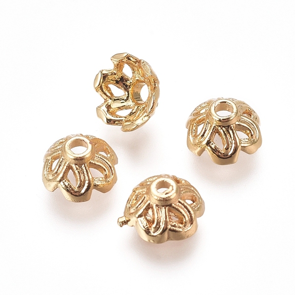 PandaHall Brass Bead Cap, Long-Lasting Plated, 6-Petal, Flower, Golden, 6.5x3.5mm, Hole: 1.5mm Brass
PandaHall Brass Bead Cap, Long-Lasting Plated, 6-Petal, Flower, Golden, 6.5x3.5mm, Hole: 1.5mm Brass