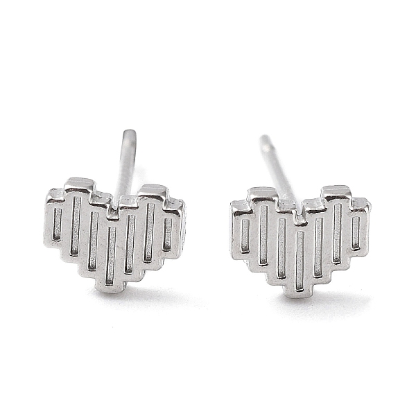 PandaHall 304 Stainless Steel Stud Earrings, Heart, Stainless Steel Color, 6.5x5mm 304 Stainless Steel Heart
PandaHall 304 Stainless Steel Stud Earrings, Heart, Stainless Steel Color, 6.5x5mm 304 Stainless Steel Heart