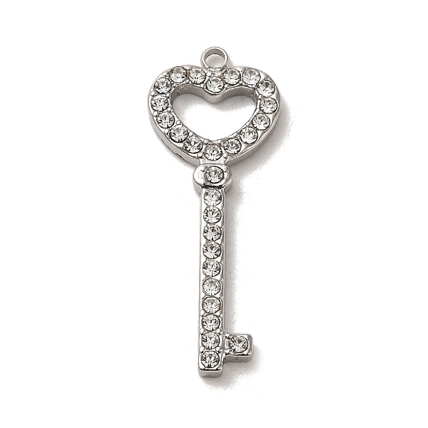 PandaHall 304 Stainless Steel Rhinestone Pendants, Heart Key Charm, Stainless Steel Color, 29x11x2mm, Hole: 1.6mm Stainless Steel+Rhinestone...
PandaHall 304 Stainless Steel Rhinestone Pendants, Heart Key Charm, Stainless Steel Color, 29x11x2mm, Hole: 1.6mm Stainless Steel+Rhinestone...
