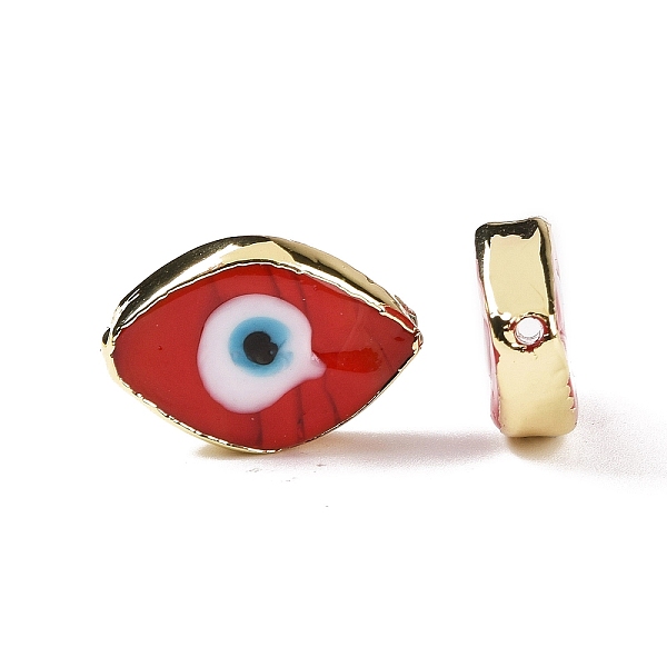 PandaHall Handmade Lampwork Beads, with Golden Plated Brass Findings, Cadmium Free & Lead Free, Horse Eye with Evil Eye, Red, 14x20x4.5mm...
PandaHall Handmade Lampwork Beads, with Golden Plated Brass Findings, Cadmium Free & Lead Free, Horse Eye with Evil Eye, Red, 14x20x4.5mm...