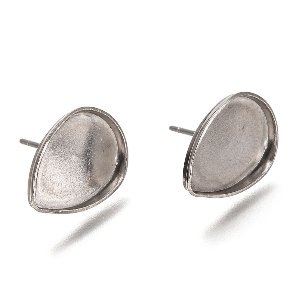 PandaHall 304 Stainless Steel Stud Earring Settings, for Cabochons, Teardrop, Stainless Steel Color, Tray: 10x14.5mm, 15x11mm, Pin: 1mm 304...
PandaHall 304 Stainless Steel Stud Earring Settings, for Cabochons, Teardrop, Stainless Steel Color, Tray: 10x14.5mm, 15x11mm, Pin: 1mm 304...