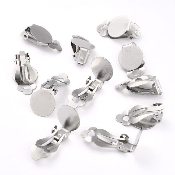 PandaHall 304 Stainless Steel Clip-on Earring Setting, with Round Flat Pad, Flat Round, Stainless Steel Color, 19.5x12x8.5mm, Hole: 3.3mm...
PandaHall 304 Stainless Steel Clip-on Earring Setting, with Round Flat Pad, Flat Round, Stainless Steel Color, 19.5x12x8.5mm, Hole: 3.3mm...
