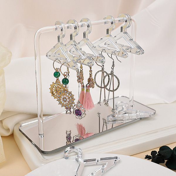 PandaHall Acrylic Earrings Display Stands, Clothes Hangers Shaped Dangle Earring Organizer Holder, with 8Pcs Mini Hangers, Light Grey...
PandaHall Acrylic Earrings Display Stands, Clothes Hangers Shaped Dangle Earring Organizer Holder, with 8Pcs Mini Hangers, Light Grey...