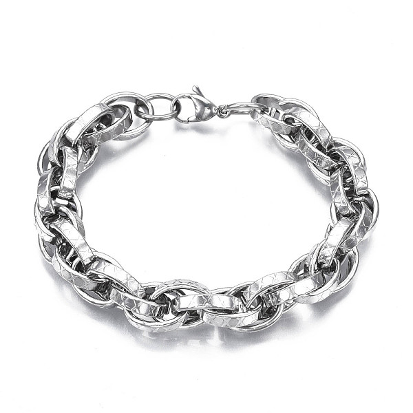 PandaHall 201 Stainless Steel Rope Chain Bracelet for Men Women, Stainless Steel Color, 9-1/8 inch(23cm) 201 Stainless Steel
PandaHall 201 Stainless Steel Rope Chain Bracelet for Men Women, Stainless Steel Color, 9-1/8 inch(23cm) 201 Stainless Steel