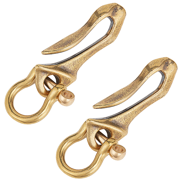 PandaHall WADORN 2pcs Tibetan S Key Loop Hook with D Ring, Detachable Keychain DIY Brass D Ring Anchor Shackle Keychain Carabiner Brass
PandaHall WADORN 2pcs Tibetan S Key Loop Hook with D Ring, Detachable Keychain DIY Brass D Ring Anchor Shackle Keychain Carabiner Brass