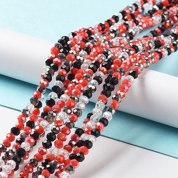 PandaHall Glass Beads Strands, Faceted, Rondelle, Silver, 4x3mm, Hole: 0.4mm, about 123~127pcs/strand, 15.75~16.5 inch(40~42cm) Glass...
PandaHall Glass Beads Strands, Faceted, Rondelle, Silver, 4x3mm, Hole: 0.4mm, about 123~127pcs/strand, 15.75~16.5 inch(40~42cm) Glass...