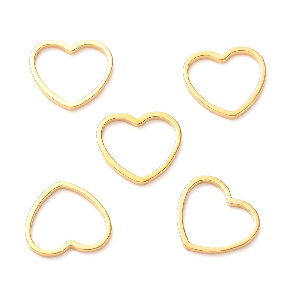 PandaHall 201 Stainless Steel Linking Rings, Heart, Golden, 10.5x12x1mm 201 Stainless Steel Heart
PandaHall 201 Stainless Steel Linking Rings, Heart, Golden, 10.5x12x1mm 201 Stainless Steel Heart
