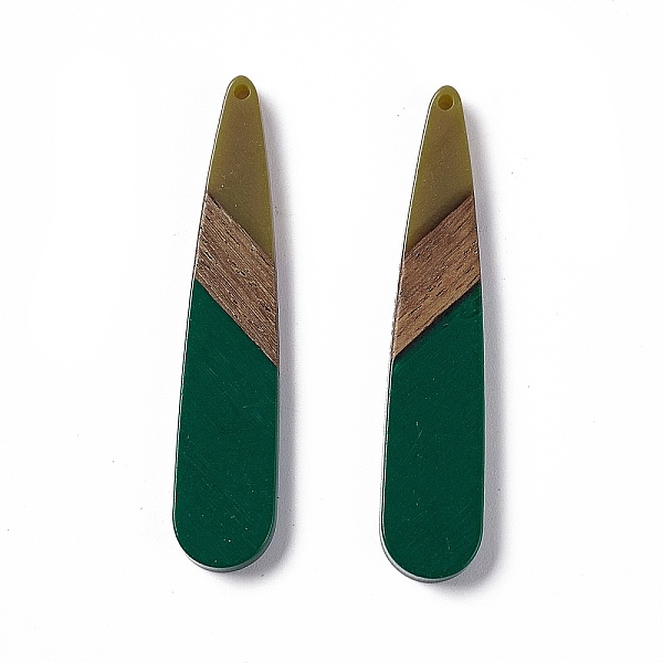 PandaHall Opaque Resin & Walnut Wood Big Pendants, Teardrop Charms, Dark Green, 53.5x11x3.5mm, Hole: 1.4mm Resin+Wood Teardrop
PandaHall Opaque Resin & Walnut Wood Big Pendants, Teardrop Charms, Dark Green, 53.5x11x3.5mm, Hole: 1.4mm Resin+Wood Teardrop