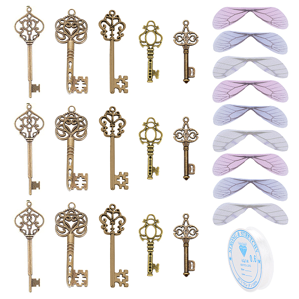 PandaHall SUNNYCLUE Skeleton Key Charm DIY Jewelry Making Kit for Crafts Gifts, Including Alloy Pendants, Organza Fabric Wings, Clear..., Multicolor
PandaHall SUNNYCLUE Skeleton Key Charm DIY Jewelry Making Kit for Crafts Gifts, Including Alloy Pendants, Organza Fabric Wings, Clear..., Multicolor