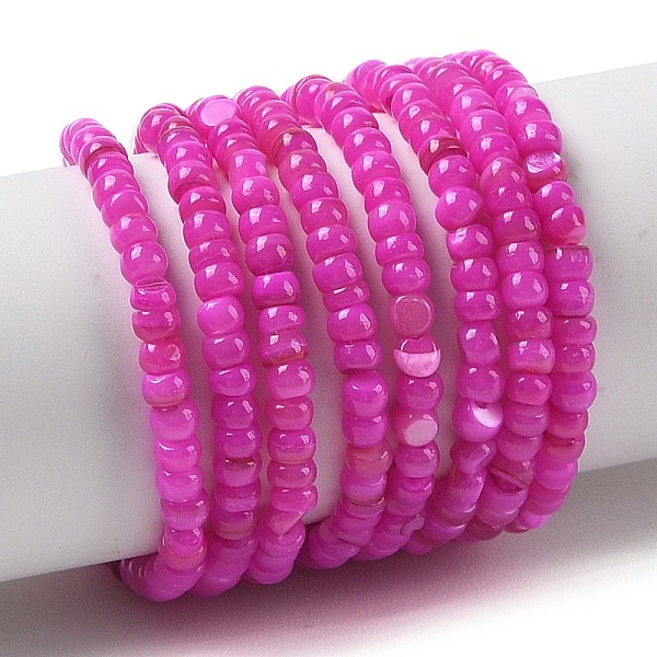 PandaHall Natural Freshwater Shell Beads Strands, Dyed, Rondelle, Magenta, 3x2mm, Hole: 0.5mm, about 183~186pcs/strand, 14.96''(38cm)..., Pink
PandaHall Natural Freshwater Shell Beads Strands, Dyed, Rondelle, Magenta, 3x2mm, Hole: 0.5mm, about 183~186pcs/strand, 14.96''(38cm)..., Pink