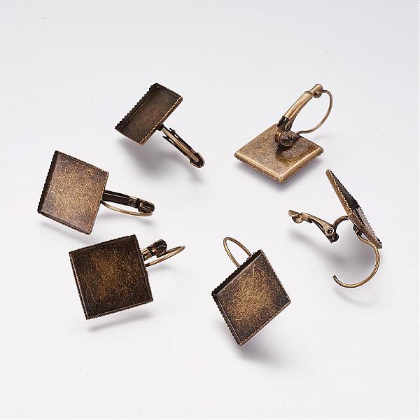 PandaHall Brass Leverback Earring Findings, Antique Bronze, 28x16mm, Inner: 15x15mm Brass
PandaHall Brass Leverback Earring Findings, Antique Bronze, 28x16mm, Inner: 15x15mm Brass