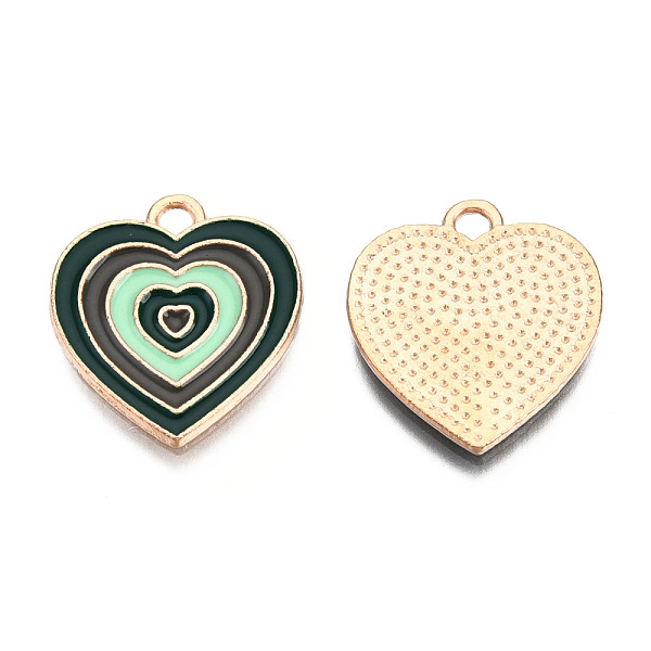 PandaHall Alloy Enamel Pendants, Cadmium Free & Nickel Free & Lead Free, Heart, Dark Green, Light Gold, 20x18x1.5mm, Hole: 2mm Alloy+Enamel...
PandaHall Alloy Enamel Pendants, Cadmium Free & Nickel Free & Lead Free, Heart, Dark Green, Light Gold, 20x18x1.5mm, Hole: 2mm Alloy+Enamel...
