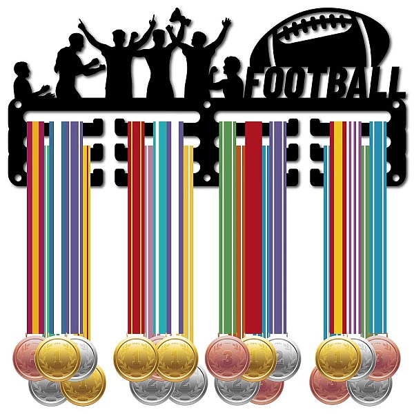 PandaHall Sports Theme Iron Medal Hanger Holder Display Wall Rack, 3-Line, with Screws, Rugby, 130x290mm, Hole: 5mm Iron Rugby Black
PandaHall Sports Theme Iron Medal Hanger Holder Display Wall Rack, 3-Line, with Screws, Rugby, 130x290mm, Hole: 5mm Iron Rugby Black
