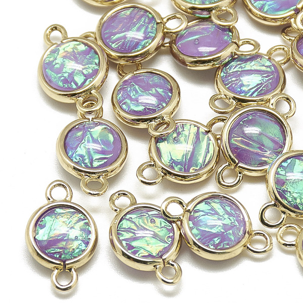 PandaHall Resin Links connectors, with Golden Tone Brass Findings, Flat Round, Medium Purple, 16x10x5mm, Hole: 1.8mm Brass+Resin Flat Round...
PandaHall Resin Links connectors, with Golden Tone Brass Findings, Flat Round, Medium Purple, 16x10x5mm, Hole: 1.8mm Brass+Resin Flat Round...