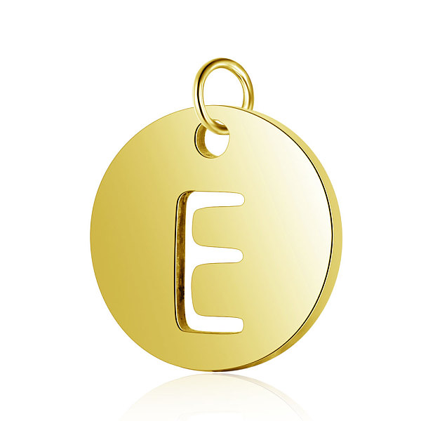 PandaHall Vacuum Plating 304 Stainless Steel Charms, Flat Round with Letter, Golden, Letter.E, 12x1mm, Hole: 2.5mm 304 Stainless Steel...
PandaHall Vacuum Plating 304 Stainless Steel Charms, Flat Round with Letter, Golden, Letter.E, 12x1mm, Hole: 2.5mm 304 Stainless Steel...
