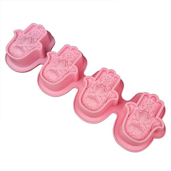 PandaHall Hamsa Hand/Hand of Miriam with Evil Eye DIY Silicone Soap Molds, for Handmade Soap Making, Pink, 105x330x25mm, Inner Size: 70x85mm...
PandaHall Hamsa Hand/Hand of Miriam with Evil Eye DIY Silicone Soap Molds, for Handmade Soap Making, Pink, 105x330x25mm, Inner Size: 70x85mm...