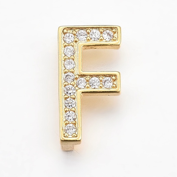 PandaHall Brass Micro Pave Cubic Zirconia Slide Charms, Long-Lasting Plated, Cadmium Free & Nickel Free & Lead Free, Letter, Real 18K Gold..., Clear
PandaHall Brass Micro Pave Cubic Zirconia Slide Charms, Long-Lasting Plated, Cadmium Free & Nickel Free & Lead Free, Letter, Real 18K Gold..., Clear
