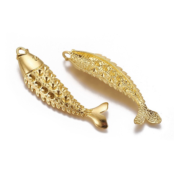 PandaHall Tibetan Style Alloy Fish Big Pendants, Lead Free and Cadmium Free, Golden, about 70mm long, 18mm wide, 6mm thick, hole: 4mm Alloy...
PandaHall Tibetan Style Alloy Fish Big Pendants, Lead Free and Cadmium Free, Golden, about 70mm long, 18mm wide, 6mm thick, hole: 4mm Alloy...