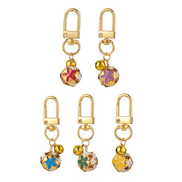PandaHall 5Pcs 5 Colors Iron Enamel Pendant Swivel Bell Keychains, Round with Flower Pattern, Mixed Color, Golden, 53mm, Pendant..., Multicolor
PandaHall 5Pcs 5 Colors Iron Enamel Pendant Swivel Bell Keychains, Round with Flower Pattern, Mixed Color, Golden, 53mm, Pendant..., Multicolor