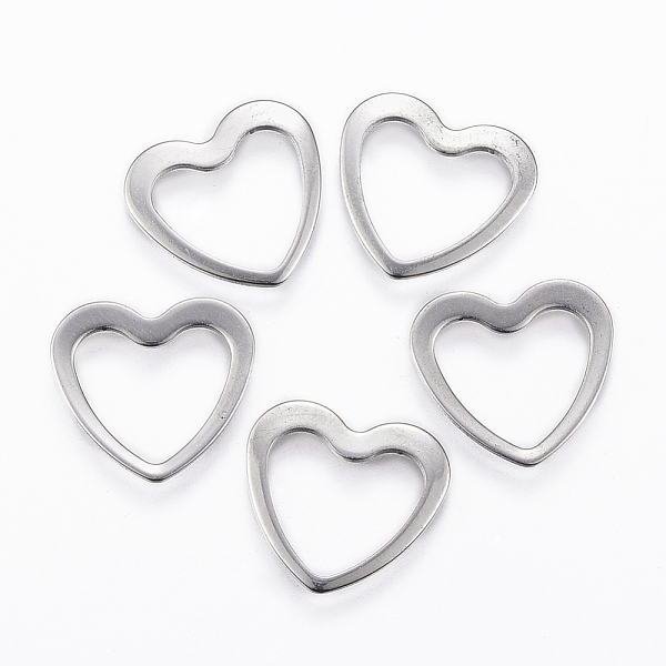 PandaHall 201 Stainless Steel Linking Rings, Heart, Stainless Steel Color, 14x15x0.8mm, 11x9mm inner diameter 201 Stainless Steel Heart
PandaHall 201 Stainless Steel Linking Rings, Heart, Stainless Steel Color, 14x15x0.8mm, 11x9mm inner diameter 201 Stainless Steel Heart