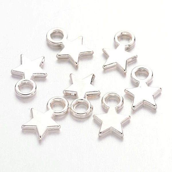 PandaHall Tibetan Style Alloy Charms, Cadmium Free & Lead Free, Star, Silver, 11x8x1mm, Hole: 2mm, about 3700pcs/1000g Alloy Star
PandaHall Tibetan Style Alloy Charms, Cadmium Free & Lead Free, Star, Silver, 11x8x1mm, Hole: 2mm, about 3700pcs/1000g Alloy Star