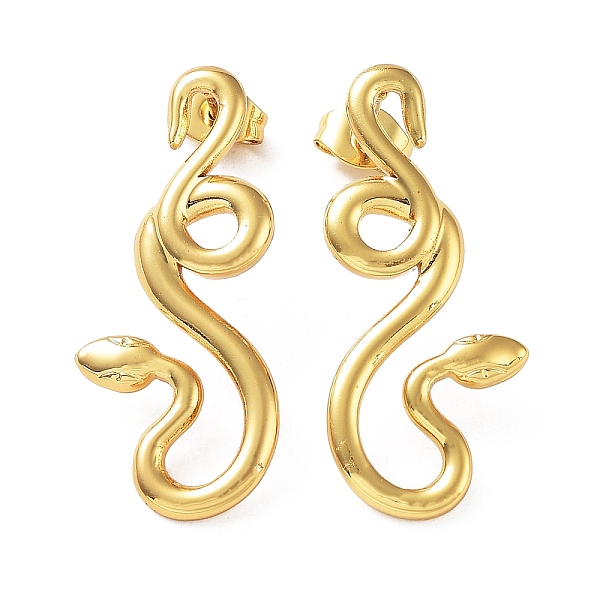 PandaHall 304 Stainless Steel Stud Earring, Garden Reptile Serpentine Snake Earring for Women, Real 18K Gold Plated, 30x13mm 304 Stainless...
PandaHall 304 Stainless Steel Stud Earring, Garden Reptile Serpentine Snake Earring for Women, Real 18K Gold Plated, 30x13mm 304 Stainless...