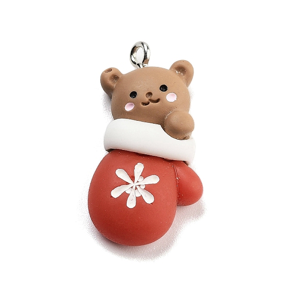 PandaHall Christmas Theme Opaque Resin Pendants, with Platinum Tone Iron Loops, Bear, 30x15.5x6.5mm, Hole: 2mm Iron+Resin Bear Red
PandaHall Christmas Theme Opaque Resin Pendants, with Platinum Tone Iron Loops, Bear, 30x15.5x6.5mm, Hole: 2mm Iron+Resin Bear Red