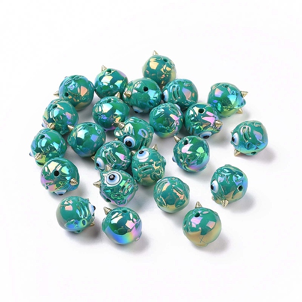 PandaHall UV Plating Rainbow Iridescent Acrylic Beads, Demon with Evil Eye, Dark Cyan, 11.5x13x12mm, Hole: 1.6mm Acrylic Others
PandaHall UV Plating Rainbow Iridescent Acrylic Beads, Demon with Evil Eye, Dark Cyan, 11.5x13x12mm, Hole: 1.6mm Acrylic Others