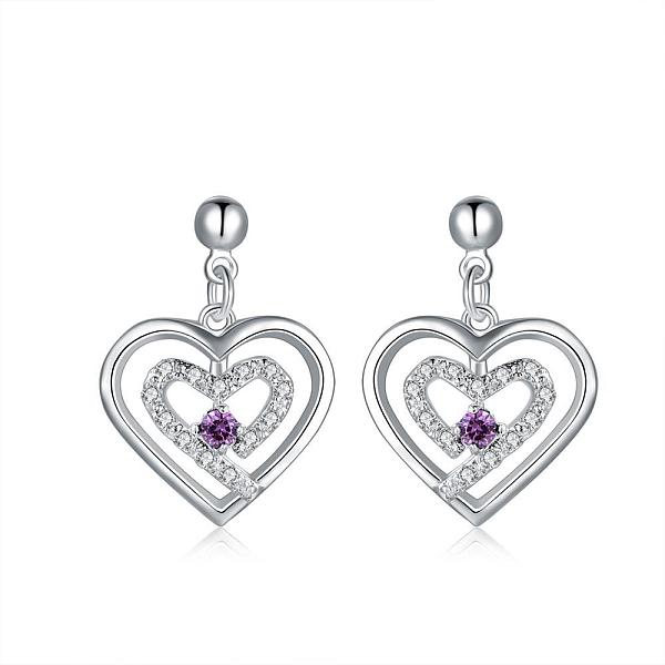 PandaHall Filigree Heart Brass Cubic Zirconia Dangle Earrings, Purple, Silver Color Plated, 23x17mm Cubic Zirconia Purple
PandaHall Filigree Heart Brass Cubic Zirconia Dangle Earrings, Purple, Silver Color Plated, 23x17mm Cubic Zirconia Purple