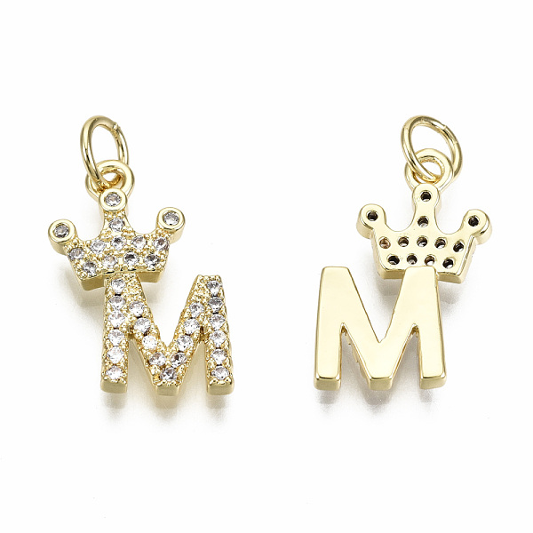 PandaHall Brass Micro Pave Clear Cubic Zirconia Pendants, with Jump Ring, Nickel Free, Letter, Real 16K Gold Plated, Letter.M, 16.5x11x2mm...
PandaHall Brass Micro Pave Clear Cubic Zirconia Pendants, with Jump Ring, Nickel Free, Letter, Real 16K Gold Plated, Letter.M, 16.5x11x2mm...