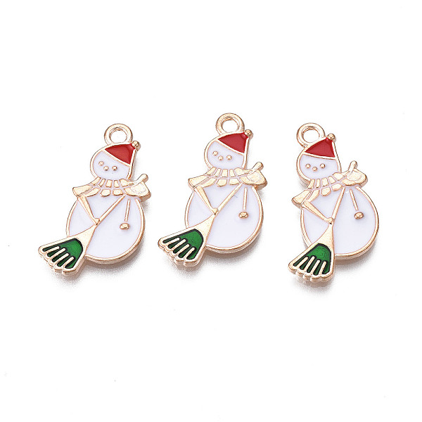 PandaHall Christmas Alloy Enamel Pendants, Cadmium Free & Lead Free, Light Gold, Snowman, White, 24x15x2mm, Hole: 1.8mm Alloy+Enamel Snowman...
PandaHall Christmas Alloy Enamel Pendants, Cadmium Free & Lead Free, Light Gold, Snowman, White, 24x15x2mm, Hole: 1.8mm Alloy+Enamel Snowman...