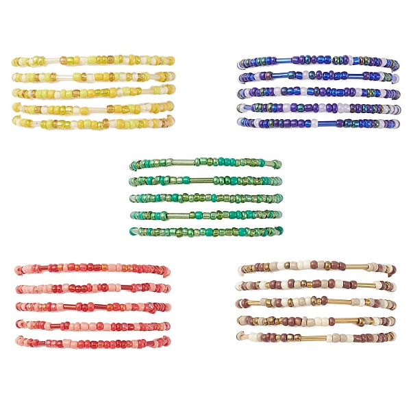 PandaHall 5Pcs Glass Seed Beaded Stretch Bracelets Set, Stackable Bracelets, Mixed Color, Inner Diameter: 2 inch(5.2cm) Seed Beads..., Multicolor
PandaHall 5Pcs Glass Seed Beaded Stretch Bracelets Set, Stackable Bracelets, Mixed Color, Inner Diameter: 2 inch(5.2cm) Seed Beads..., Multicolor