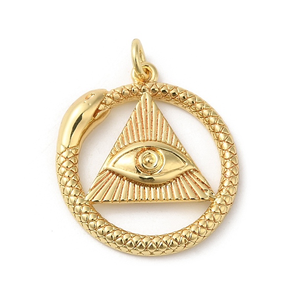 PandaHall Rack Plating Brass Pendants, with Jump Ring, Lead Free & Cadmium Free, All-seeing Eye with Snake Charm, Real 18K Gold Plated...
PandaHall Rack Plating Brass Pendants, with Jump Ring, Lead Free & Cadmium Free, All-seeing Eye with Snake Charm, Real 18K Gold Plated...