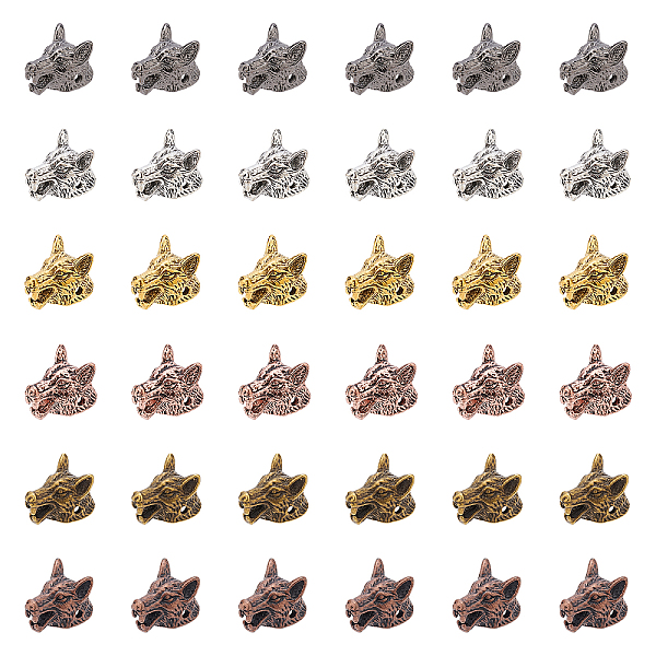 PandaHall Tibetan Style Alloy Beads, Wolf, Mixed Color, 11x11.5x18mm, Hole: 1.6mm, 36pcs/box Alloy Other Animal
PandaHall Tibetan Style Alloy Beads, Wolf, Mixed Color, 11x11.5x18mm, Hole: 1.6mm, 36pcs/box Alloy Other Animal