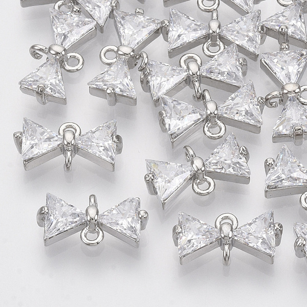 PandaHall Brass Links connectors, with Micro Pave Cubic Zirconia, Bowknot, Clear, Platinum, 6.5x12x3.5mm, Hole: 1mm Brass+Cubic Zirconia...
PandaHall Brass Links connectors, with Micro Pave Cubic Zirconia, Bowknot, Clear, Platinum, 6.5x12x3.5mm, Hole: 1mm Brass+Cubic Zirconia...
