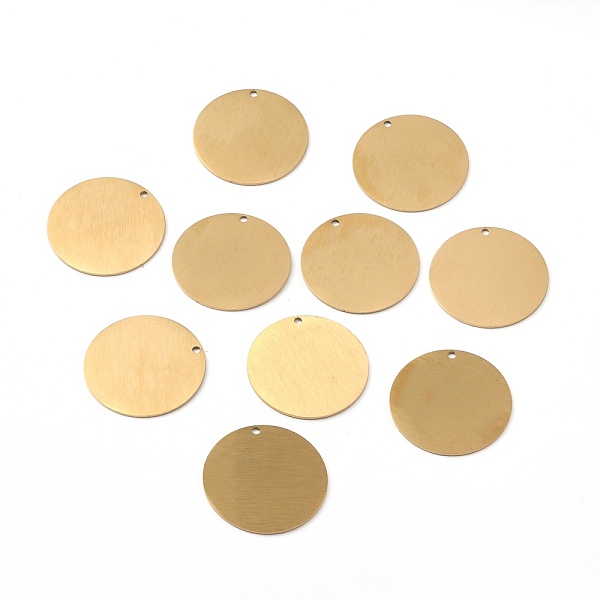 PandaHall Ion Plating(IP) 304 Stainless Steel Pendants, Double Side Drawbench, Stamping Blank Tag, Flat Round, Golden, 30x1mm, Hole: 1.8mm...
PandaHall Ion Plating(IP) 304 Stainless Steel Pendants, Double Side Drawbench, Stamping Blank Tag, Flat Round, Golden, 30x1mm, Hole: 1.8mm...