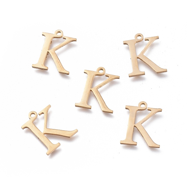 PandaHall 304 Stainless Steel Charms, Greek Alphabet, Golden, Letter.K, 13.8x11.2x1mm, Hole: 1.2mm 304 Stainless Steel Letter K
PandaHall 304 Stainless Steel Charms, Greek Alphabet, Golden, Letter.K, 13.8x11.2x1mm, Hole: 1.2mm 304 Stainless Steel Letter K