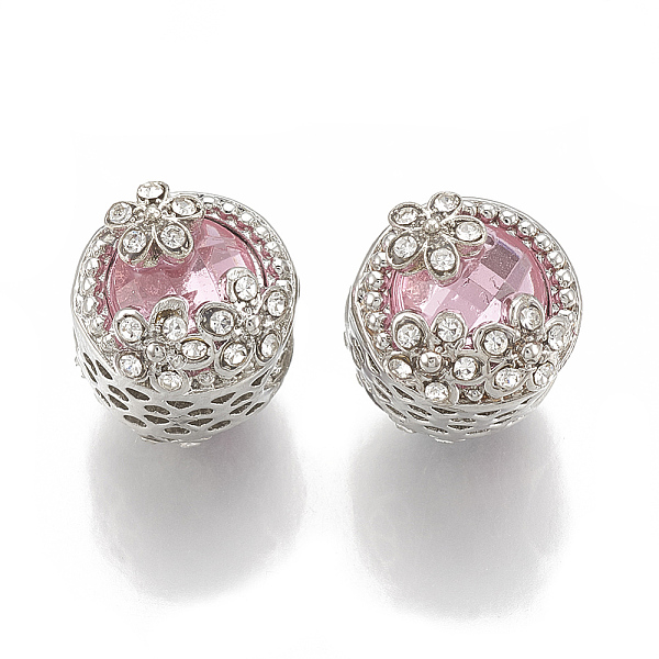 PandaHall Alloy Rhinestone Beads, Hollow, Large Hole Beads, Flat Round with Flower, Rose, Platinum, 12x15mm, Hole: 5.5mm Alloy+Rhinestone..., Pink
PandaHall Alloy Rhinestone Beads, Hollow, Large Hole Beads, Flat Round with Flower, Rose, Platinum, 12x15mm, Hole: 5.5mm Alloy+Rhinestone..., Pink