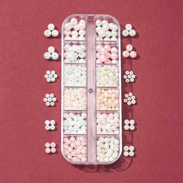 PandaHall 620Pcs 12 Style Baking Painted Glass Pearl Beads Round, Mixed Color, 3~7mm, Hole: 0.5~1mm Glass Round Multicolor
PandaHall 620Pcs 12 Style Baking Painted Glass Pearl Beads Round, Mixed Color, 3~7mm, Hole: 0.5~1mm Glass Round Multicolor
