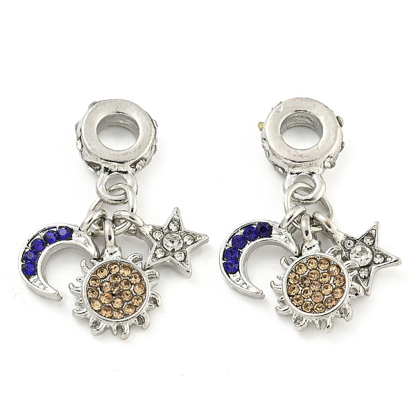 PandaHall Rack Plating Alloy Pave Rhinestone Moon Sun Star European Dangle Charms, Large Hole Pendants, Platinum, Cadmium Free & Nickel Free..., Yellow
PandaHall Rack Plating Alloy Pave Rhinestone Moon Sun Star European Dangle Charms, Large Hole Pendants, Platinum, Cadmium Free & Nickel Free..., Yellow